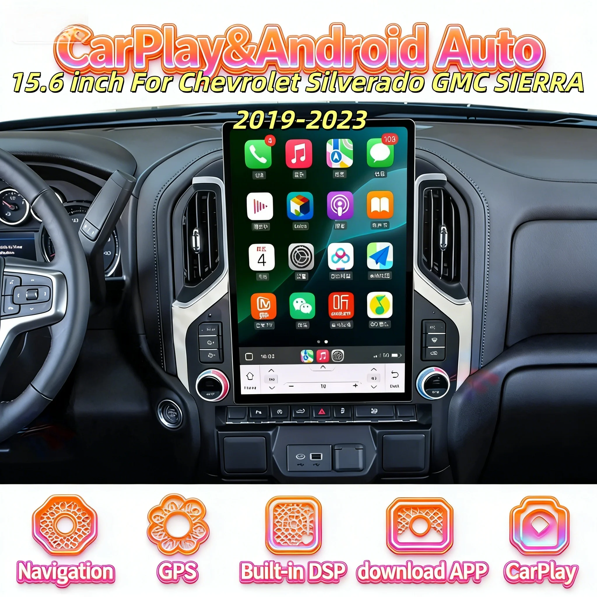 Мультимедийный плеер Android Auto для Chevrolet Silverado GMC Sierra 2019-2023, беспроводной CarPlay, GPS-навигация, 4G, Wi-Fi, Bluetooth
Мультимедийный плеер Android Auto для Chevrolet Silverado GMC Sierra 2019-2023, беспроводной CarPlay, GPS-навигация, 4G, Wi-Fi, Bluetooth
