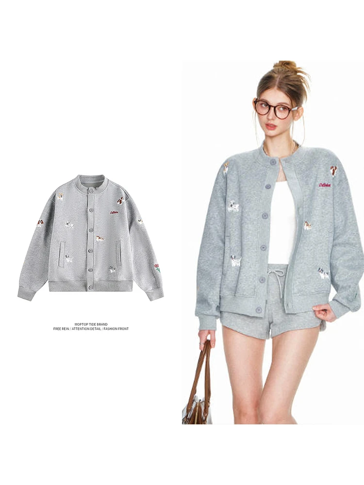 American Sle Heavyweight round Ne Sweatirt Jaet Women's Spring Autumn New Loose Knitted Cardigan Long Sve Cotton
American Sle Heavyweight round Ne Sweatirt Jaet Women's Spring Autumn New Loose Knitted Cardigan Long Sve Cotton