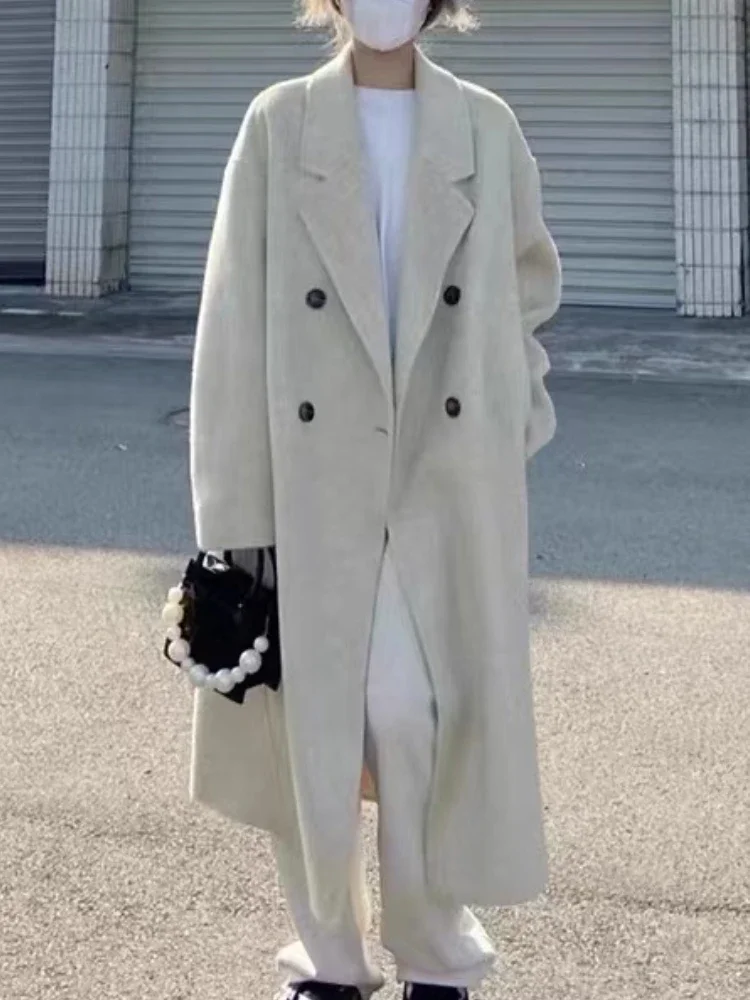 2024 Winter White Woollen Coats Women Casual Korean Warm Loose Long Coats Female Fashion Office Lady Elegant Trench Jackets Y2k
2024 Winter White Woollen Coats Women Casual Korean Warm Loose Long Coats Female Fashion Office Lady Elegant Trench Jackets Y2k