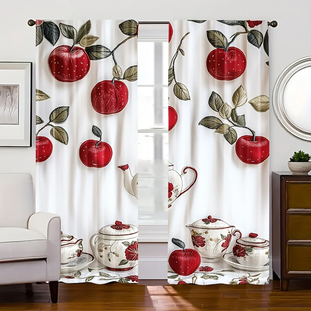 2 Panels Embroidery Fruit Curtains Colorful Art Design for Bedroom Living Room Office Home Holiday Decorative Drapes
2 Panels Embroidery Fruit Curtains Colorful Art Design for Bedroom Living Room Office Home Holiday Decorative Drapes