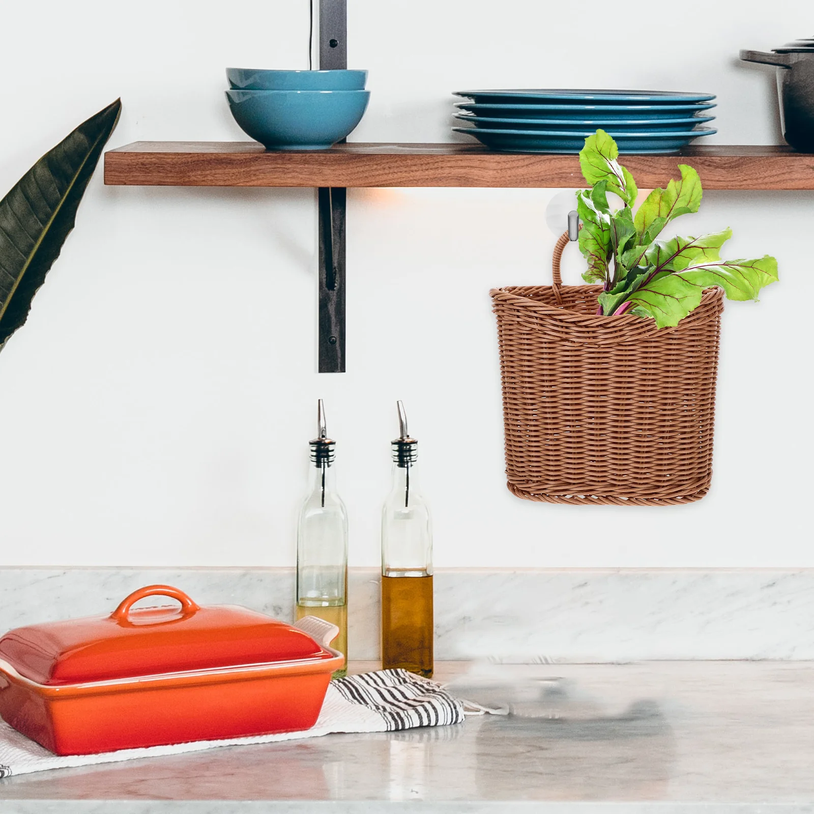 Woven Wall Hanging Basket PP Storage Organizer for Ginger Garlic Kitchen Vegetables Fruit Large Capacity Sundries Holder
Woven Wall Hanging Basket PP Storage Organizer for Ginger Garlic Kitchen Vegetables Fruit Large Capacity Sundries Holder