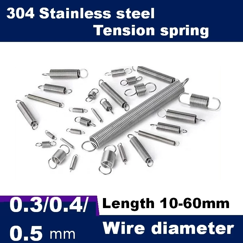 304 Stainless Steel Small tension Spring,Double Hook Extension Spring,Wire Dia0.3/0.4/0.5mm,Outer Dia3-6mm,Length10-60mm
304 Stainless Steel Small tension Spring,Double Hook Extension Spring,Wire Dia0.3/0.4/0.5mm,Outer Dia3-6mm,Length10-60mm