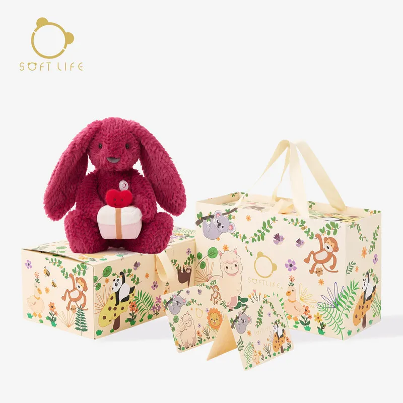 Мягкая плюшевая игрушка-кролик Soft Life ко Дню святого Валентина, лимитированная серия, уютная и комфортная кукла с сердечком в подарочной коробке, романтический подарок для девушки
Мягкая плюшевая игрушка-кролик Soft Life ко Дню святого Валентина, лимитированная серия, уютная и комфортная кукла с сердечком в подарочной коробке, романтический подарок для девушки