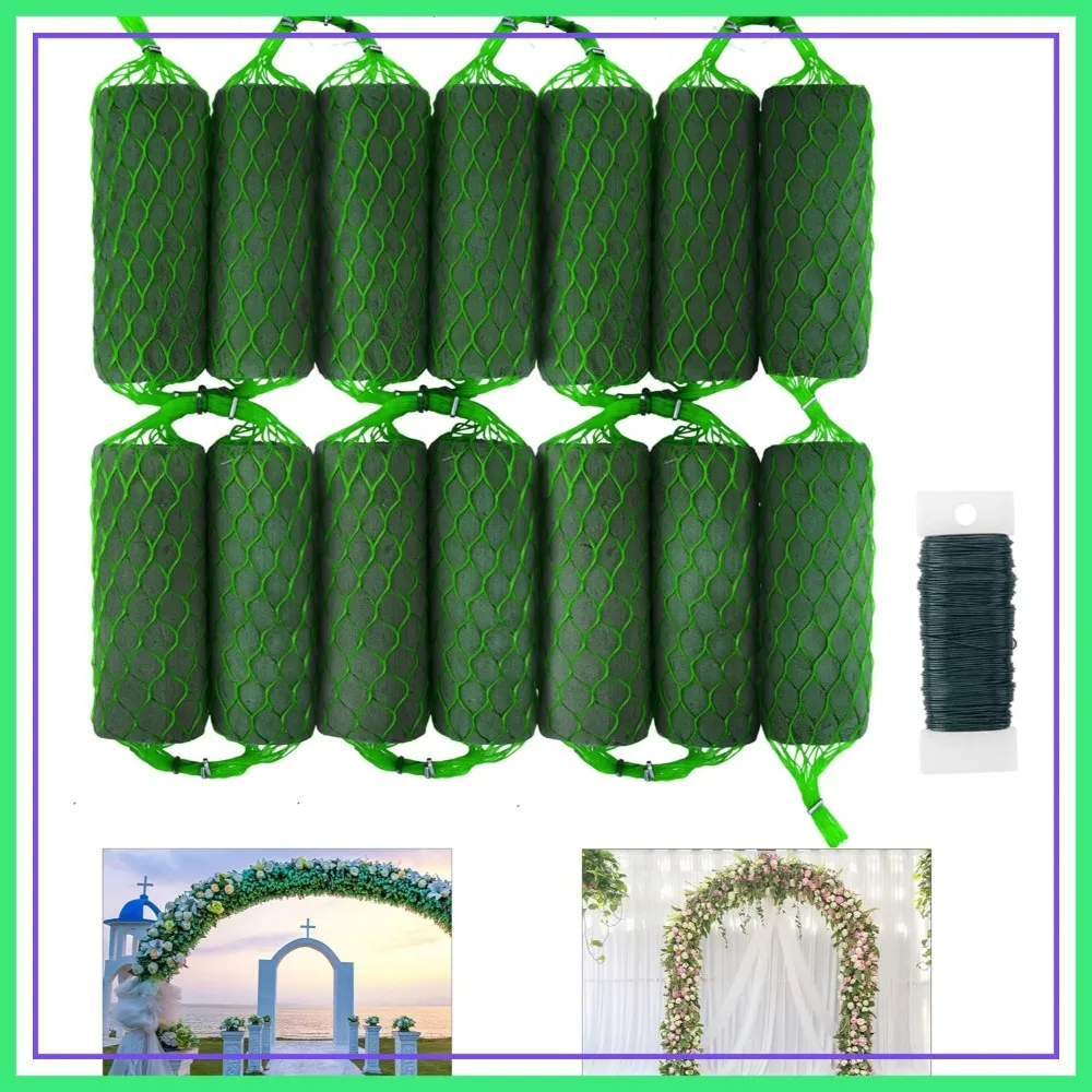 14 Pcs Floral Foam Garland, 9.2Ft Flower Sponge Blocks Kit, Absorption Holder for Arch, Door, Wedding, Garden
14 Pcs Floral Foam Garland, 9.2Ft Flower Sponge Blocks Kit, Absorption Holder for Arch, Door, Wedding, Garden