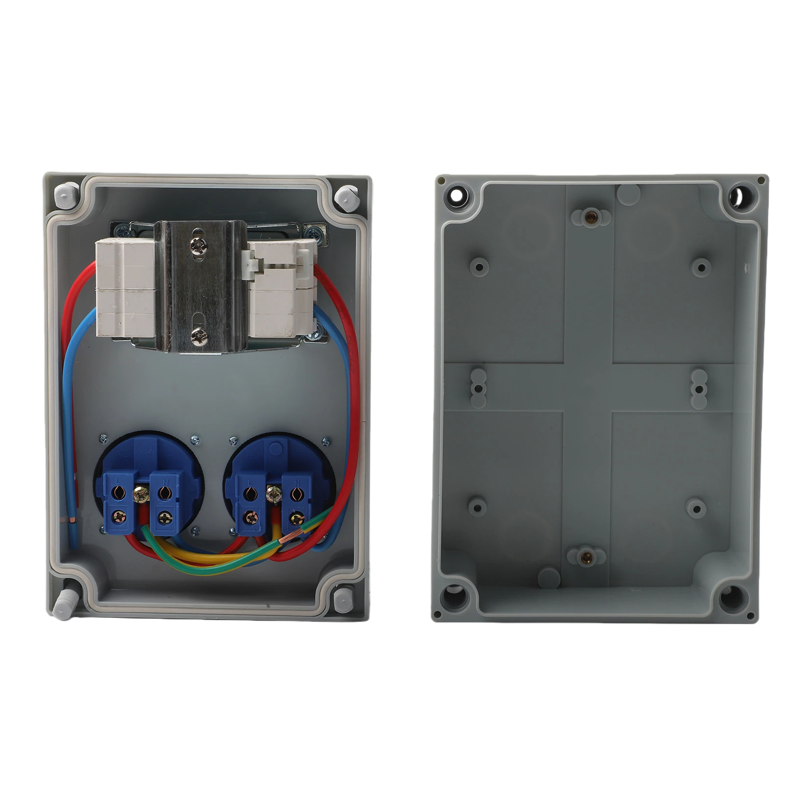 Robust IP54 Power Distributor with 2 German Style Sockets and Integrated Circuit Breaker for Reliable Performance