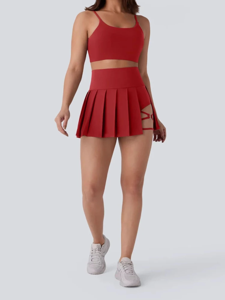 Women Inside Safe Shorts Tennis Skirts Red Cross Bandage Running Sports Pleated Skirt Woman High Waist Fitness Yoga Mini Skirts
Women Inside Safe Shorts Tennis Skirts Red Cross Bandage Running Sports Pleated Skirt Woman High Waist Fitness Yoga Mini Skirts