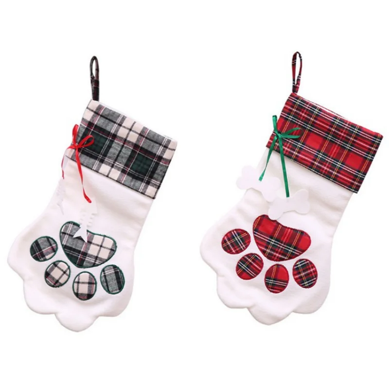 LUSQI Christmas Dog Paw Stocking Pet Themed Gift Bag For Candy Plush Bone Ornament For Tree Decor Festive Party Hanging Decor
LUSQI Christmas Dog Paw Stocking Pet Themed Gift Bag For Candy Plush Bone Ornament For Tree Decor Festive Party Hanging Decor