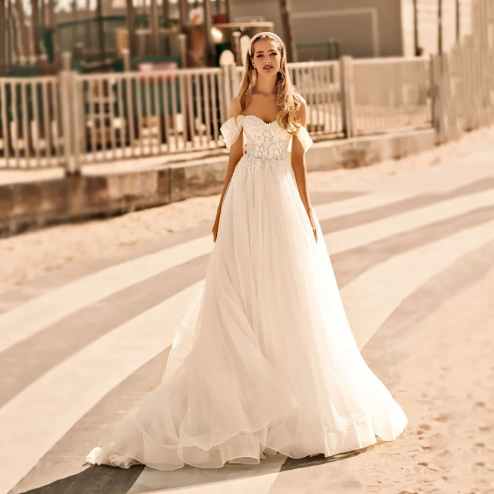 Msikoods Luxury Wedding Dress 2025 Off Shoulder Lace Applique A Line Bridal Gown Beach Boho Romantic Bridal Dress Customizd
Msikoods Luxury Wedding Dress 2025 Off Shoulder Lace Applique A Line Bridal Gown Beach Boho Romantic Bridal Dress Customizd