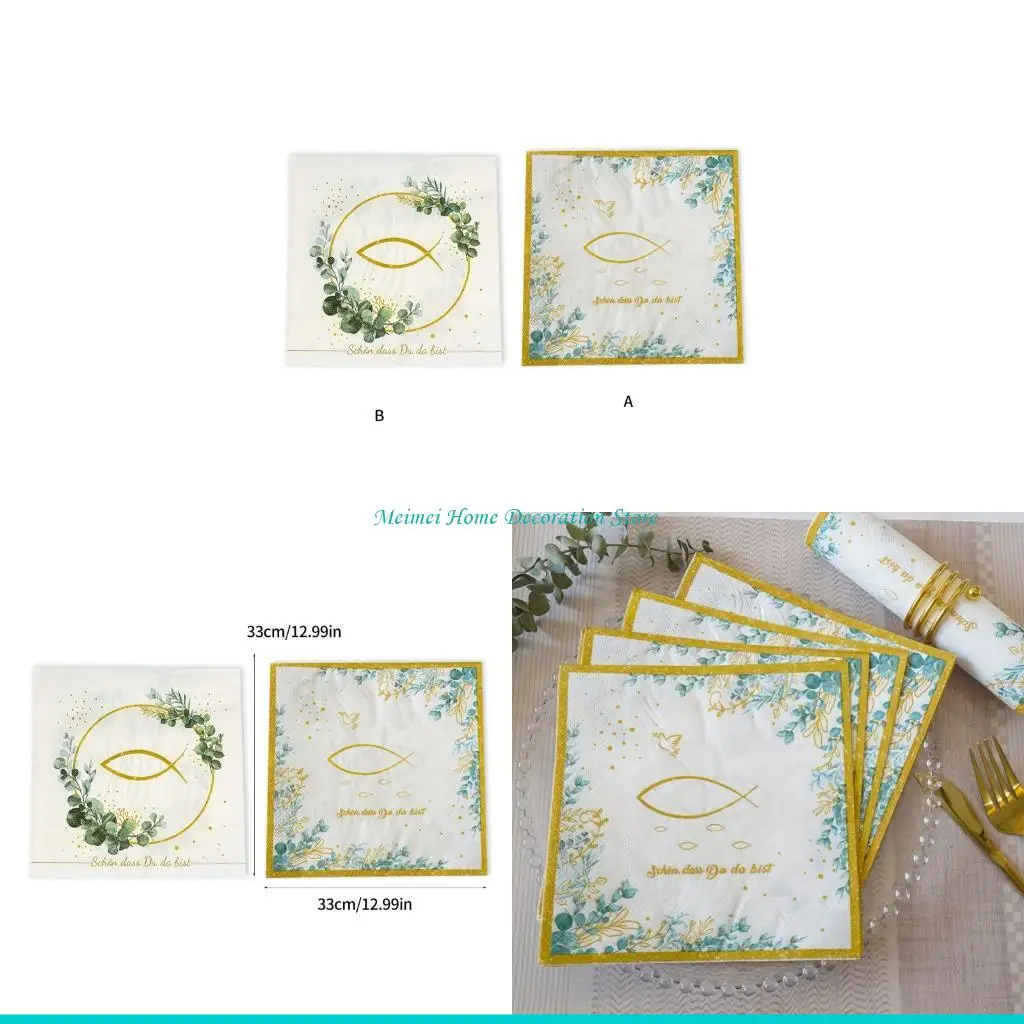 H7BF Pack of 20 White Fish Eucalyptuses Confirmation Napkins Baptisms Communion Table Decoration
H7BF Pack of 20 White Fish Eucalyptuses Confirmation Napkins Baptisms Communion Table Decoration