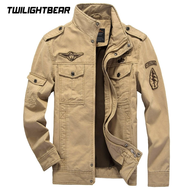 Oversized Men's Bomber Jacket Coat 6XL Military Multiple Pockets Outerwear Solid Pure Cotton Casual Jacket Men Clothing CF8831
Oversized Men's Bomber Jacket Coat 6XL Military Multiple Pockets Outerwear Solid Pure Cotton Casual Jacket Men Clothing CF8831