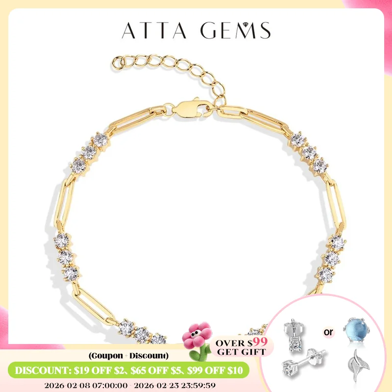 ATTAGEMS 3.0mm Round Cut Moissanite Bracelets for Women Men DVVS1 Lab Diamond Real S925 Silver Engagement Wedding Jewelry 16+3cm
ATTAGEMS 3.0mm Round Cut Moissanite Bracelets for Women Men DVVS1 Lab Diamond Real S925 Silver Engagement Wedding Jewelry 16+3cm