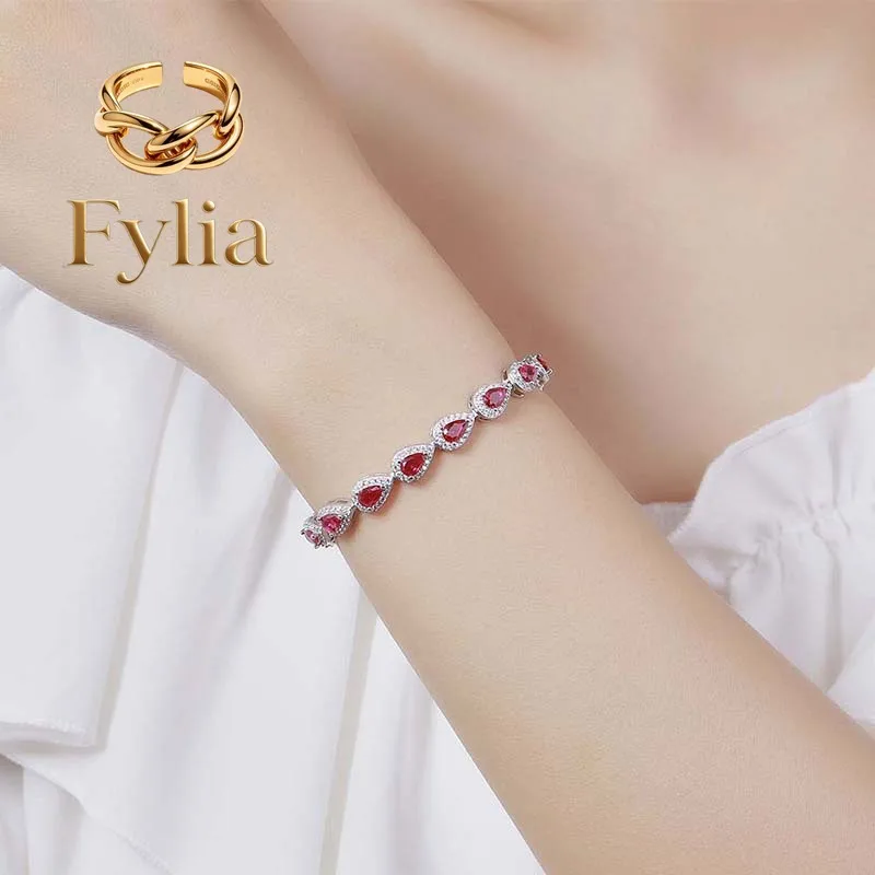 Fylia Jewelry Luxury Solid Platinum PT950 Women's Pear-Shaped Moissanite Diamond Bracelet Full Diamond Bracelet
Fylia Jewelry Luxury Solid Platinum PT950 Women's Pear-Shaped Moissanite Diamond Bracelet Full Diamond Bracelet
