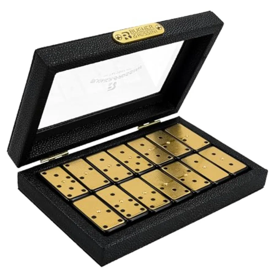 Metal Surface Dominoes Set for Adults and - Classic 28Pieces Gold Metal Surface Domino's Game Set Idea Gift Present for Domino
Metal Surface Dominoes Set for Adults and - Classic 28Pieces Gold Metal Surface Domino's Game Set Idea Gift Present for Domino