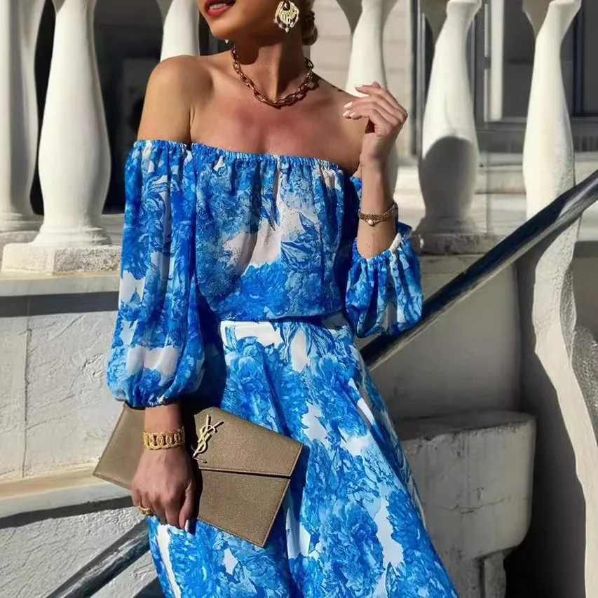 2024 Spring/Summer New One Shoulder Printed High Waist Elegant Dress For Women
2024 Spring/Summer New One Shoulder Printed High Waist Elegant Dress For Women