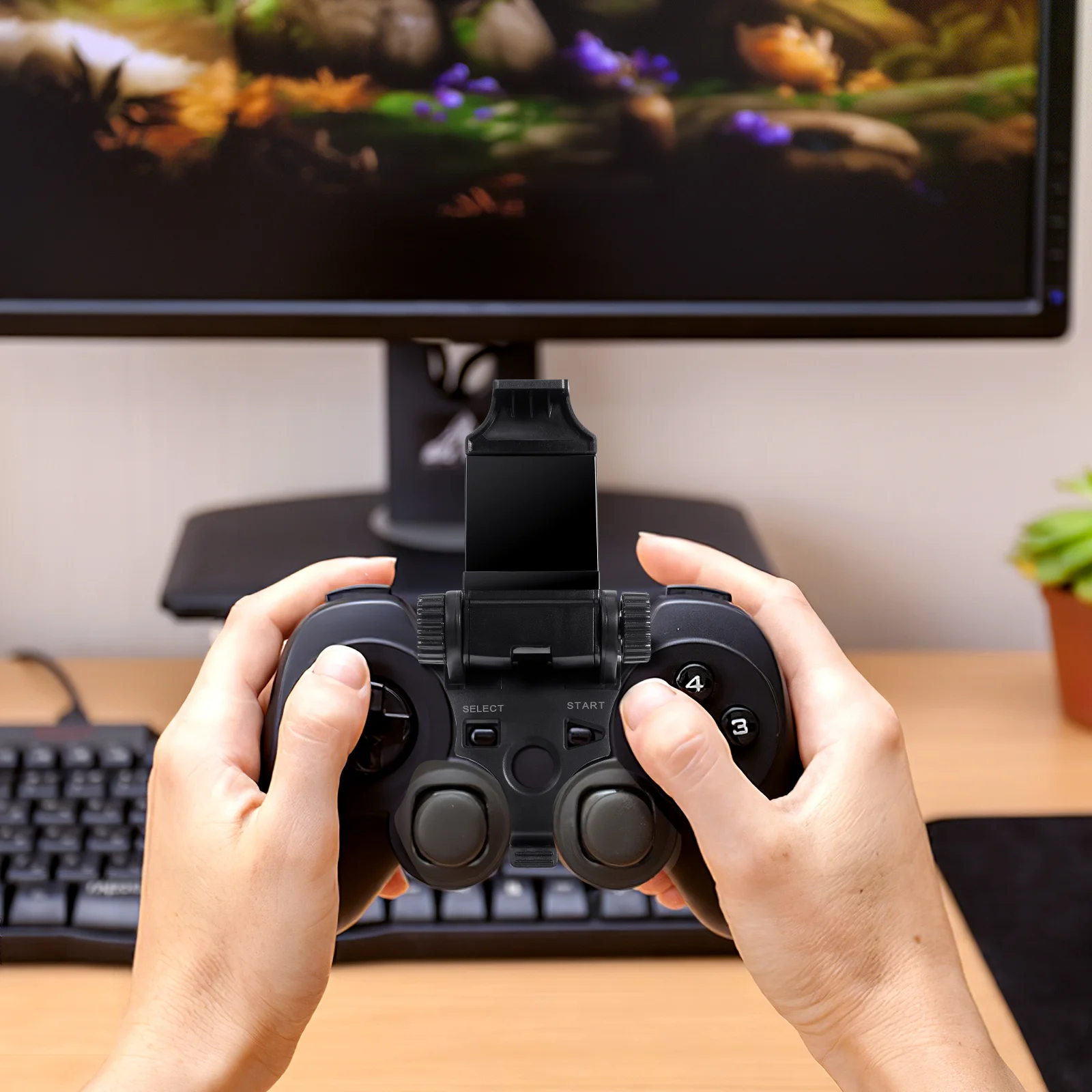 Durable Gamepad Bracket for Smartphones Ergonomic Design Adjustable Angle Strong Secure ABS Material Gaming Clip Black
Durable Gamepad Bracket for Smartphones Ergonomic Design Adjustable Angle Strong Secure ABS Material Gaming Clip Black