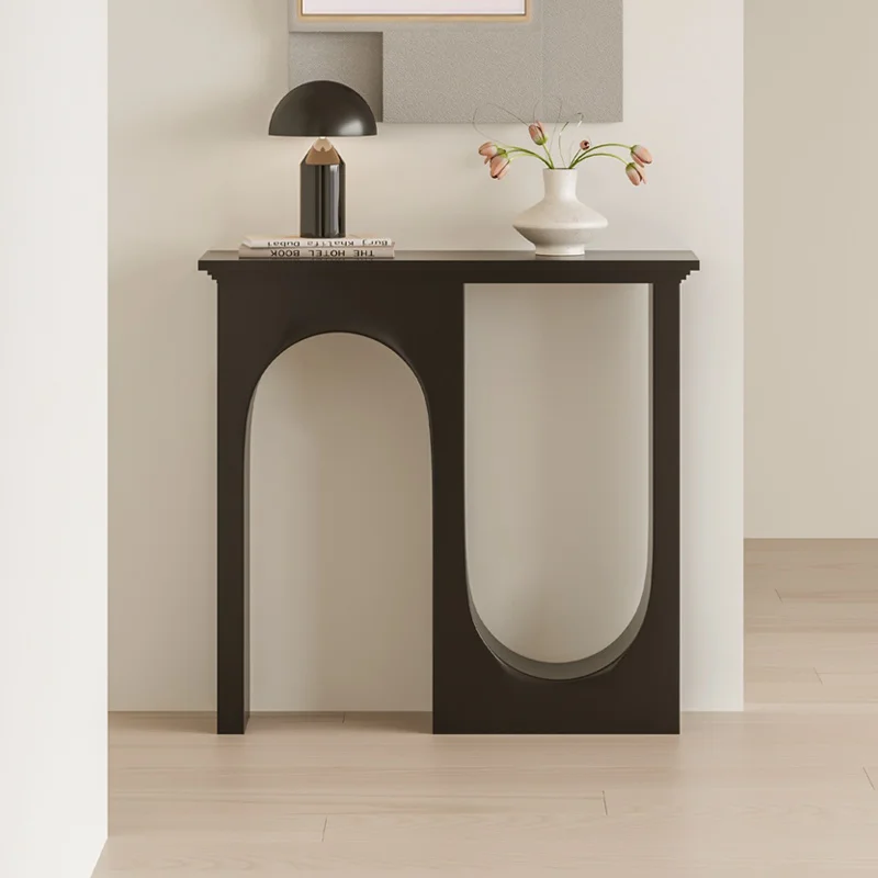 French black double arc entrance table, living room decoration cabinet, model room, living room minimalist entrance table,
French black double arc entrance table, living room decoration cabinet, model room, living room minimalist entrance table,
