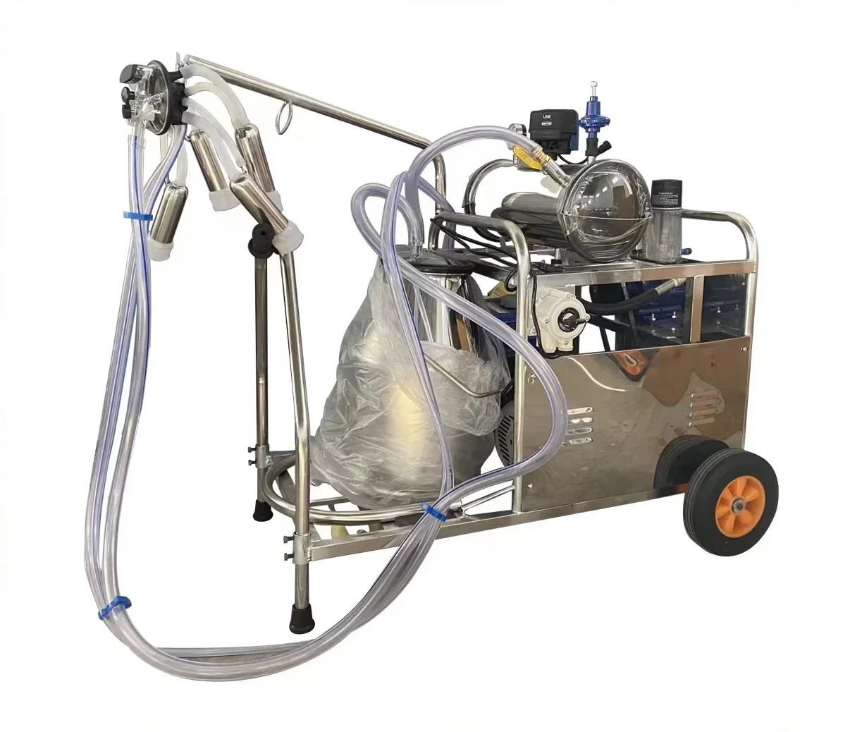 Ingle Barrel Vacuum Pulse Milking Machine Engine Mobile Cow Portable Electric Goat Milking Machine
Ingle Barrel Vacuum Pulse Milking Machine Engine Mobile Cow Portable Electric Goat Milking Machine