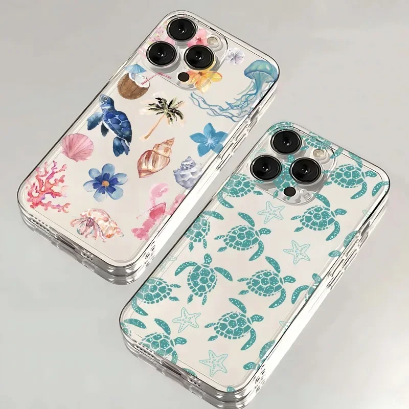 Cartoon Marine Animal Pattern Phone Case For iPhone 16 15 14 13 12 11 Pro Max Mini X XS XR 7 8 Plus Shockproof Transparent Cover
Cartoon Marine Animal Pattern Phone Case For iPhone 16 15 14 13 12 11 Pro Max Mini X XS XR 7 8 Plus Shockproof Transparent Cover