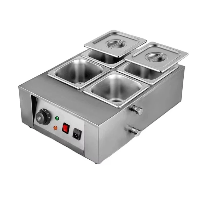 Commercial 4 Melting Pots Electric Chocolate Tempering Machine
Commercial 4 Melting Pots Electric Chocolate Tempering Machine