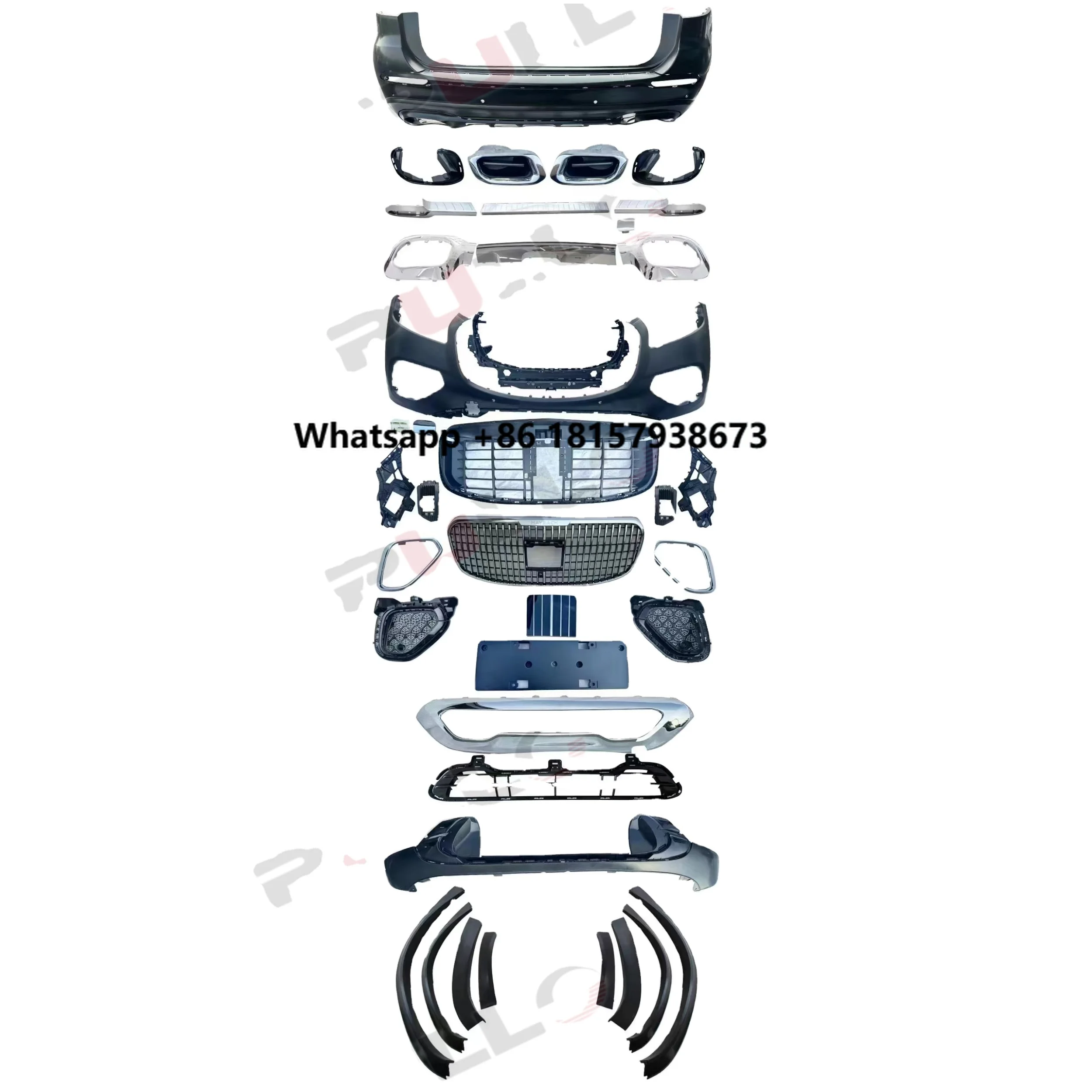 Auto Part Contain Car Bumper Assembly Rear Lip Exhaust Pipes Grille for Benz GLS W167 20-24 Change to Style
Auto Part Contain Car Bumper Assembly Rear Lip Exhaust Pipes Grille for Benz GLS W167 20-24 Change to Style