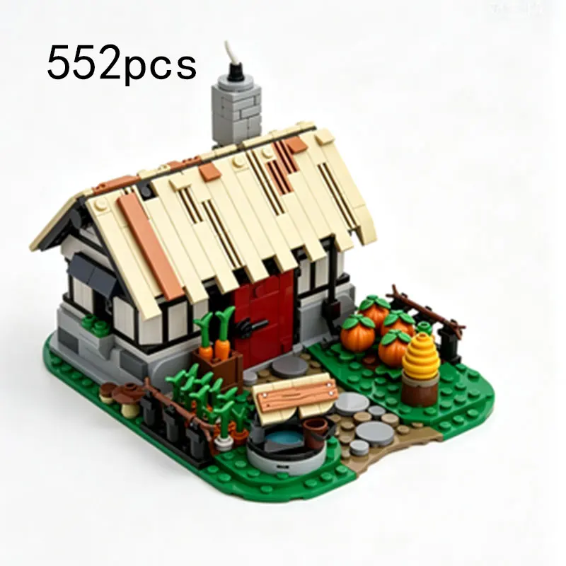MOC 552PCS Medieval Farmhouse Small Particle Building Block Model House Desktop Toy
MOC 552PCS Medieval Farmhouse Small Particle Building Block Model House Desktop Toy