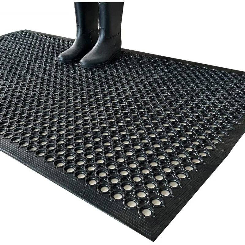 Heavy-Duty Anti-Slip Rubber Floor Mat 60"x35" - Commercial Kitchen & Wet Area Drainage Mat for Indoor/Outdoor Use
Heavy-Duty Anti-Slip Rubber Floor Mat 60"x35" - Commercial Kitchen & Wet Area Drainage Mat for Indoor/Outdoor Use