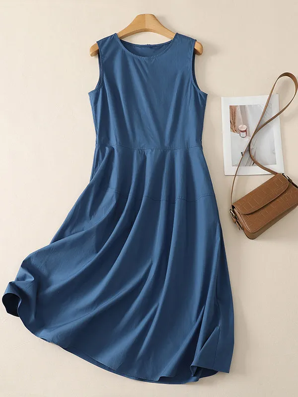 Elegant round Neck Slimming Large Size Women's Dress Artistic Style Sleeveless Vest Dress Comfortable Breathable Mid-Length A...
Elegant round Neck Slimming Large Size Women's Dress Artistic Style Sleeveless Vest Dress Comfortable Breathable Mid-Length A...