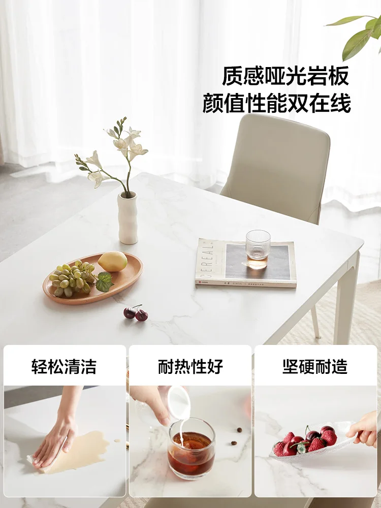 Lin's Home Furnishing Light Luxury French Cream Wind Slate Dining Table and Chair Home Furnishing Modern Simple Small Apartment
Lin's Home Furnishing Light Luxury French Cream Wind Slate Dining Table and Chair Home Furnishing Modern Simple Small Apartment