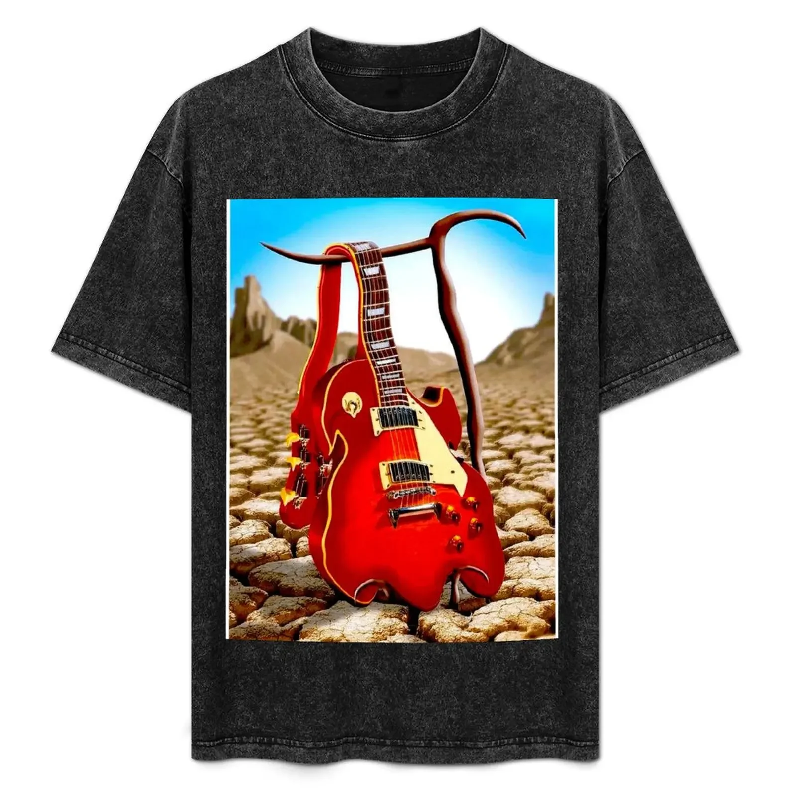 MELTED GUITAR : Vintage AbstractDesert Print T-Shirt Work Basic Short Sleeve Top
MELTED GUITAR : Vintage AbstractDesert Print T-Shirt Work Basic Short Sleeve Top
