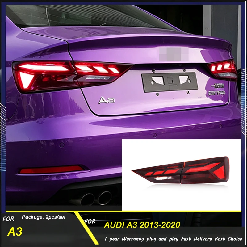 Car Led Tail Lights For Audi A3 2013-2020 Taillights Accessories Modified Rs Styling Rear Led Brake Turn Signal Light Assembly
Car Led Tail Lights For Audi A3 2013-2020 Taillights Accessories Modified Rs Styling Rear Led Brake Turn Signal Light Assembly