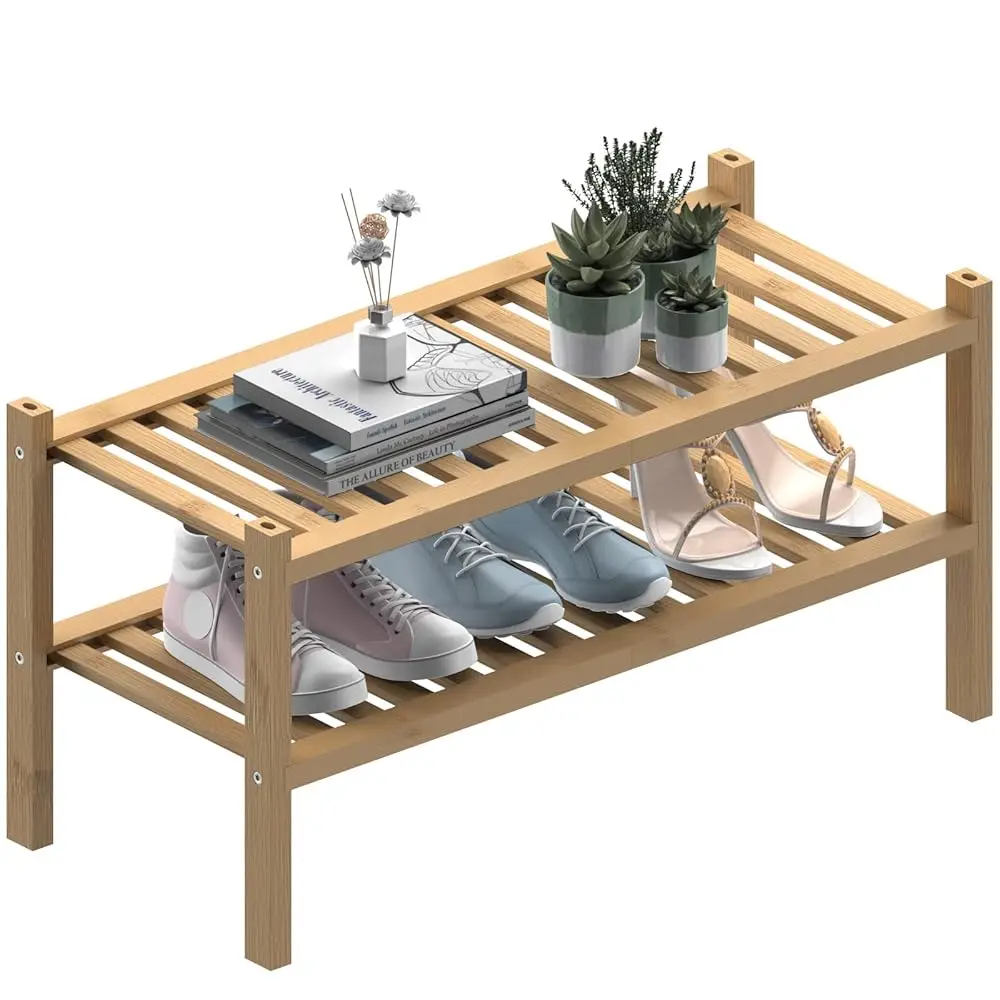 (Thi Bamboo Shoe Ra For Entryway, 2-Tier Free Standing Shoe Racks Stackable Shoe Ra Organizer For Hallway Closet Living Room 27
(Thi Bamboo Shoe Ra For Entryway, 2-Tier Free Standing Shoe Racks Stackable Shoe Ra Organizer For Hallway Closet Living Room 27