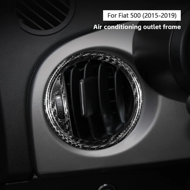 2015-2019 для Fiat 500, приборная панель, Lefr, боковая рамка для воздуховыпускного отверстия, панель кондиционирования, круг, 3D декоративная наклейка из натурального углеродного волокна 
2015-2019 для Fiat 500, приборная панель, Lefr, боковая рамка для воздуховыпускного отверстия, панель кондиционирования, круг, 3D декоративная наклейка из натурального углеродного волокна