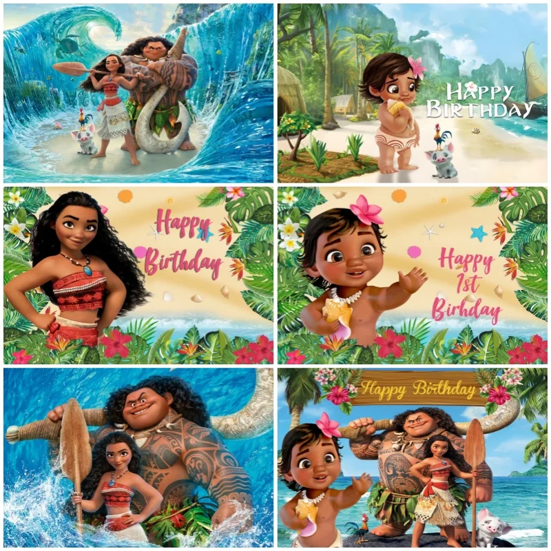 Disney Moana Photo Backdrop Baby Shower Boys and Girls Birthday Party Decoration Photography Backgrounds Kids Photographic Props
Disney Moana Photo Backdrop Baby Shower Boys and Girls Birthday Party Decoration Photography Backgrounds Kids Photographic Props