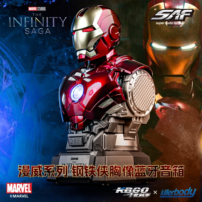 New Marvel Iron Man mk4 se Decompression Bust Bluetooth Speaker Figurine Men Scenery Decoration Perfect Fans Festival Gifts
New Marvel Iron Man mk4 se Decompression Bust Bluetooth Speaker Figurine Men Scenery Decoration Perfect Fans Festival Gifts