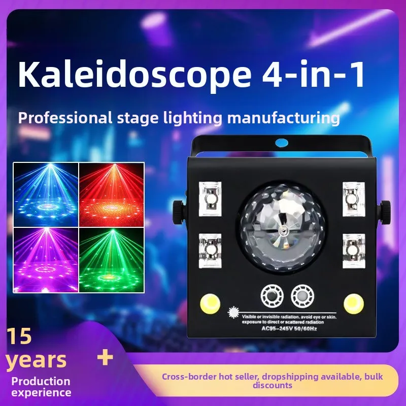 Kaleidoscope 4in1 Pattern Laser Light with Remote, RGB Magic Ball Rotating Stage Lamp for Home Disco Bar Party
Kaleidoscope 4in1 Pattern Laser Light with Remote, RGB Magic Ball Rotating Stage Lamp for Home Disco Bar Party