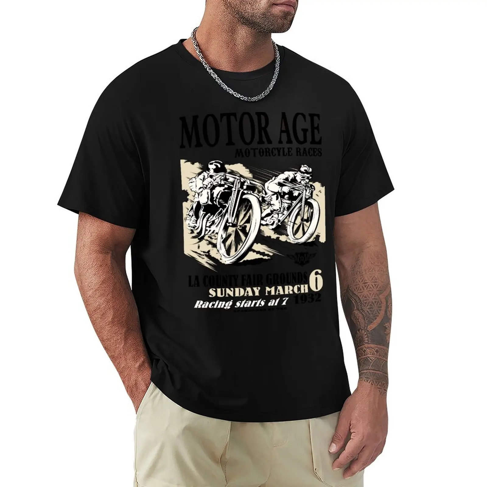 Motor Age LA Race Day T-Shirt Casual Trendy Short Sleeve T-Shirt
Motor Age LA Race Day T-Shirt Casual Trendy Short Sleeve T-Shirt