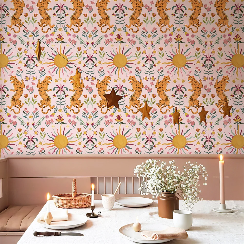 Tiger Peel and Stick Wallpaper Boho Removable Self Adhesive Wall Paper for Bedroom Cabinet Bathroom Floral Mural
Tiger Peel and Stick Wallpaper Boho Removable Self Adhesive Wall Paper for Bedroom Cabinet Bathroom Floral Mural