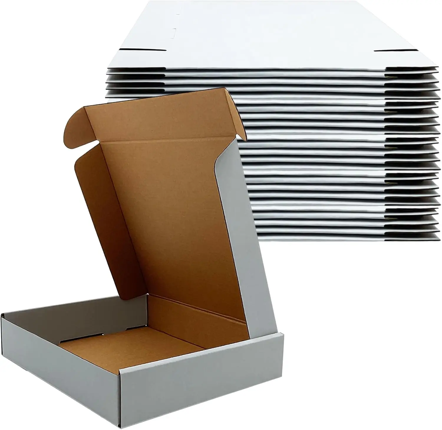 9x9x2 Corrugated Mailing Boxes, 25-Pack, White, for Small Business Shipping
9x9x2 Corrugated Mailing Boxes, 25-Pack, White, for Small Business Shipping
