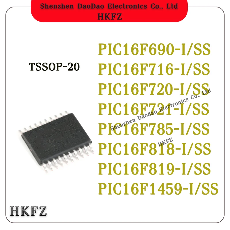 Quality Brand New PIC16F690-I/SS PIC16F716 PIC16F720 PIC16F721 PIC16F785 PIC16F818 PIC16F819 PIC16F1459 IC Chip 20-SSOP
Quality Brand New PIC16F690-I/SS PIC16F716 PIC16F720 PIC16F721 PIC16F785 PIC16F818 PIC16F819 PIC16F1459 IC Chip 20-SSOP