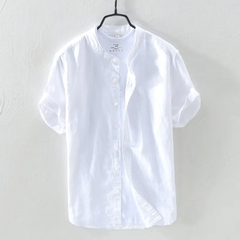 Linen Shirt Men's Short Sleeve Summer Thin Loose Cotton Linen Material White Shirt Trendy Color Personality Top
Linen Shirt Men's Short Sleeve Summer Thin Loose Cotton Linen Material White Shirt Trendy Color Personality Top