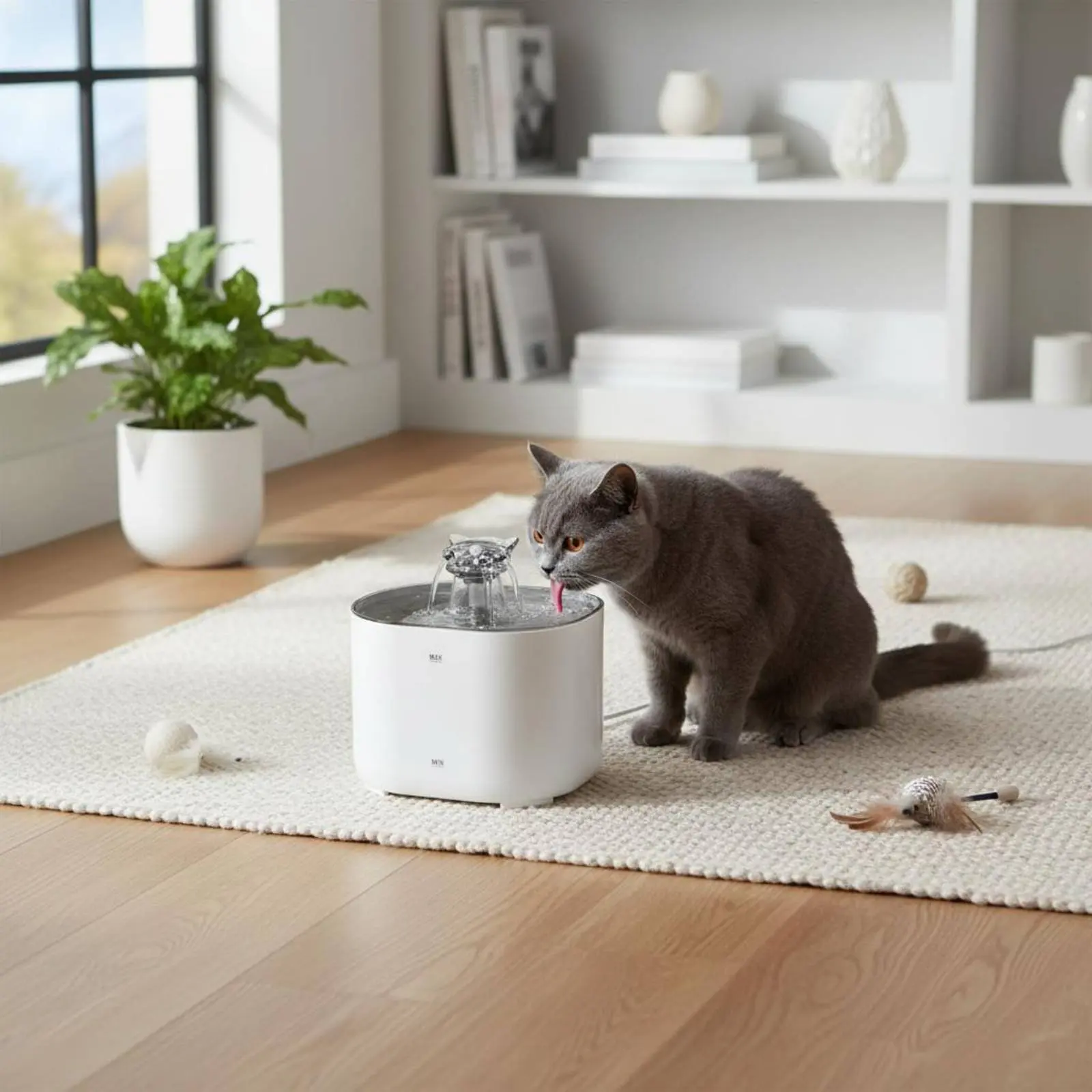Rechargeable Feline Fountain Smart Charging Feline Water Fountain Pet Wellness Item Quiet Easy to Clean for Cats
Rechargeable Feline Fountain Smart Charging Feline Water Fountain Pet Wellness Item Quiet Easy to Clean for Cats