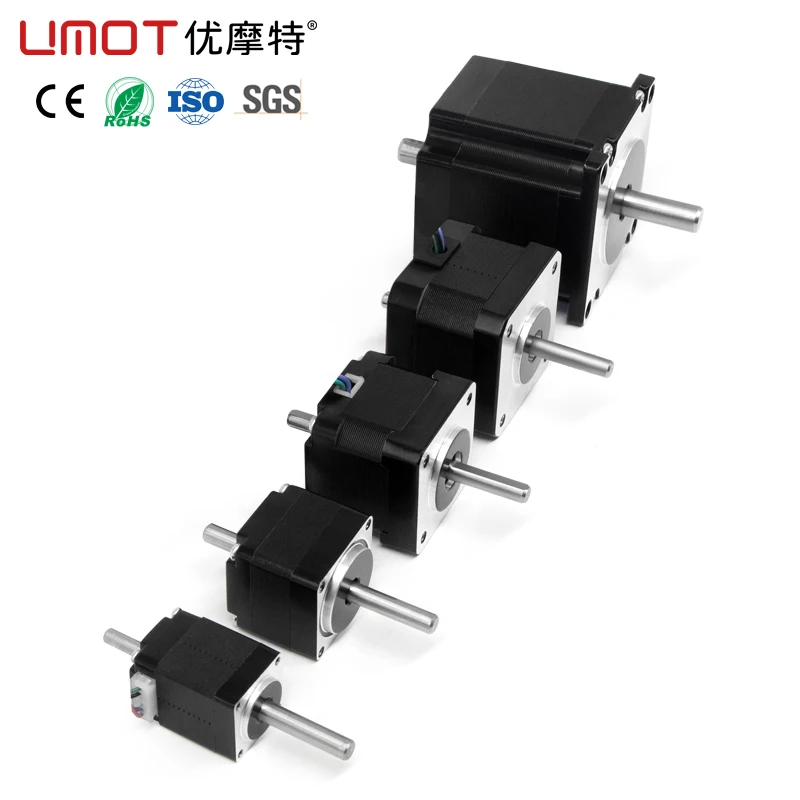 UMOT Nema14 Dual-Shaft Stepper Motor 35X38.5mm 1.8° DC1.0A 250mN.m 2 Phase for High-Precision Positioning for 3D Printe Machine
UMOT Nema14 Dual-Shaft Stepper Motor 35X38.5mm 1.8° DC1.0A 250mN.m 2 Phase for High-Precision Positioning for 3D Printe Machine