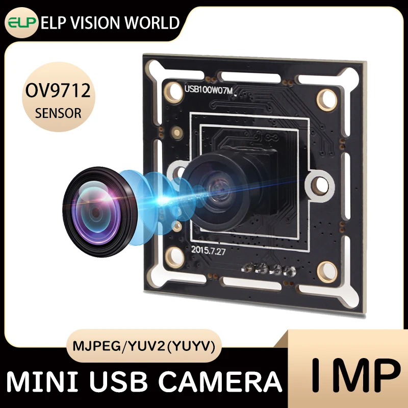 ELP 720P USB Camera Module High Speed 60FPS CMOS OV9712 Webcam 1MP Wide Angle Mini Camera With M7 45/100/120 Degree Lens For PC
ELP 720P USB Camera Module High Speed 60FPS CMOS OV9712 Webcam 1MP Wide Angle Mini Camera With M7 45/100/120 Degree Lens For PC