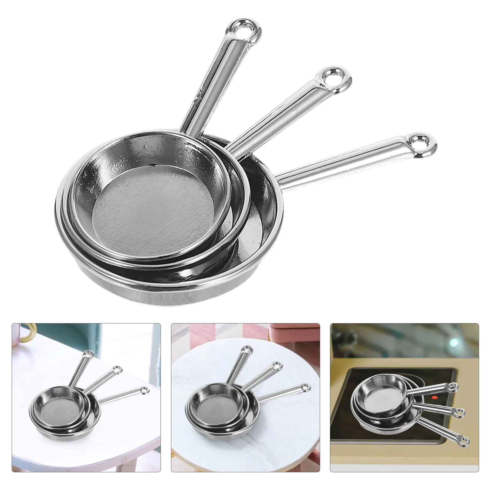 3 PCS Dollhouse Kitchenware Miniatures Furniture Decoration Alloy Supplies Utensils
3 PCS Dollhouse Kitchenware Miniatures Furniture Decoration Alloy Supplies Utensils