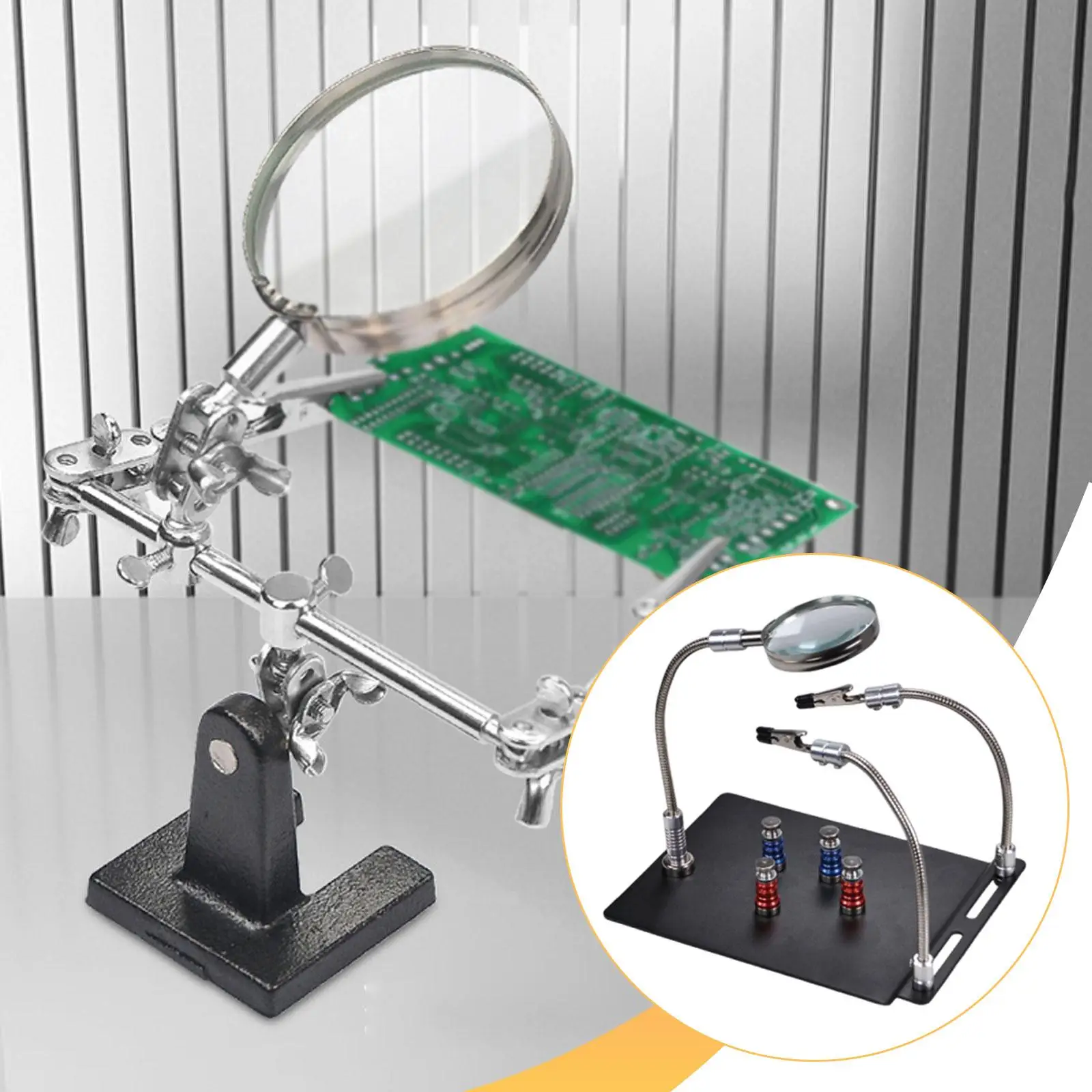 Soldering Station with Adjustable Clamp Helping Hand Arm PCB Holder for Electronic Repair Jewelry Crafts Work
Soldering Station with Adjustable Clamp Helping Hand Arm PCB Holder for Electronic Repair Jewelry Crafts Work