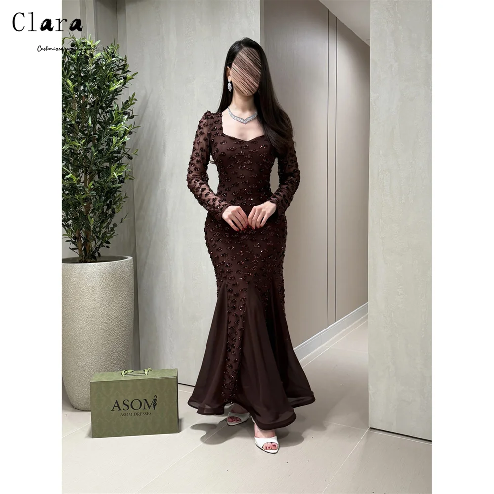 Clara Custom Fishtail Sweetheart Long Sleeve Embroidery Long Prom Dress 2026 Elegant Dress Luxury Wedding Guest Cocktail Dresses
Clara Custom Fishtail Sweetheart Long Sleeve Embroidery Long Prom Dress 2026 Elegant Dress Luxury Wedding Guest Cocktail Dresses