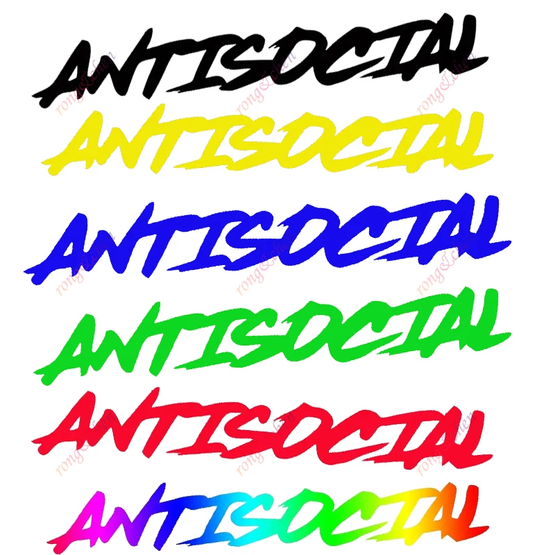Funny Car Sticker Antisocial for Car Motorcycle Racing Helmet Laptop Trunk Body Car Window Surfboard Waterproof PVC Vinyl Decals
Funny Car Sticker Antisocial for Car Motorcycle Racing Helmet Laptop Trunk Body Car Window Surfboard Waterproof PVC Vinyl Decals