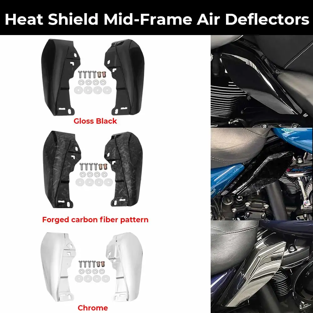 Chrome Heat Shield Mid-Frame Air Deflectors 1 Pair ABS Plastic Motorcycle For Harley‑Davidson Street Glide Special FLHXL 2026
Chrome Heat Shield Mid-Frame Air Deflectors 1 Pair ABS Plastic Motorcycle For Harley‑Davidson Street Glide Special FLHXL 2026