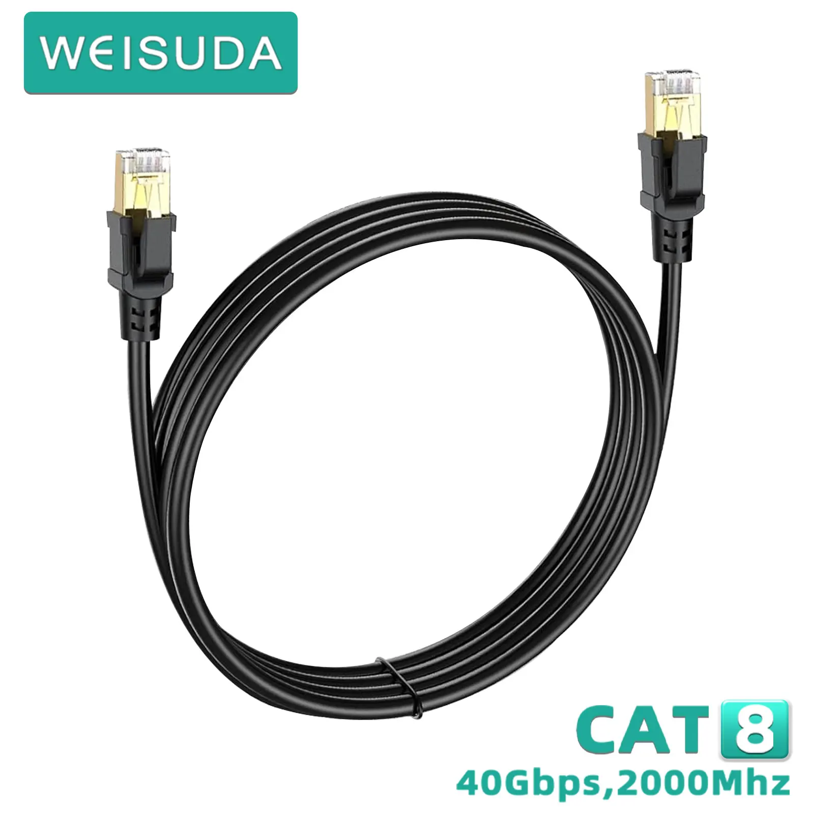CAT8 40Gbps Ethernet Cable - Shielded, Durable, High-Speed Network Cable for Home/Office/Gaming/Data Center with Superior
CAT8 40Gbps Ethernet Cable - Shielded, Durable, High-Speed Network Cable for Home/Office/Gaming/Data Center with Superior