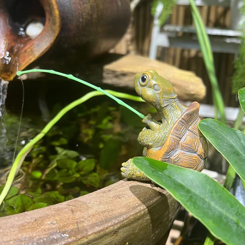 Creative Rope Fishing Turtle Statue Cute Simulation Turtle Resin Figurine Animal Sculpture Ornament Outdoor Home Garden Decor
Creative Rope Fishing Turtle Statue Cute Simulation Turtle Resin Figurine Animal Sculpture Ornament Outdoor Home Garden Decor